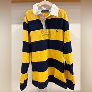 Ralph Lauren Yellow & Navy Striped Polo Shirt | Toddler 4T
